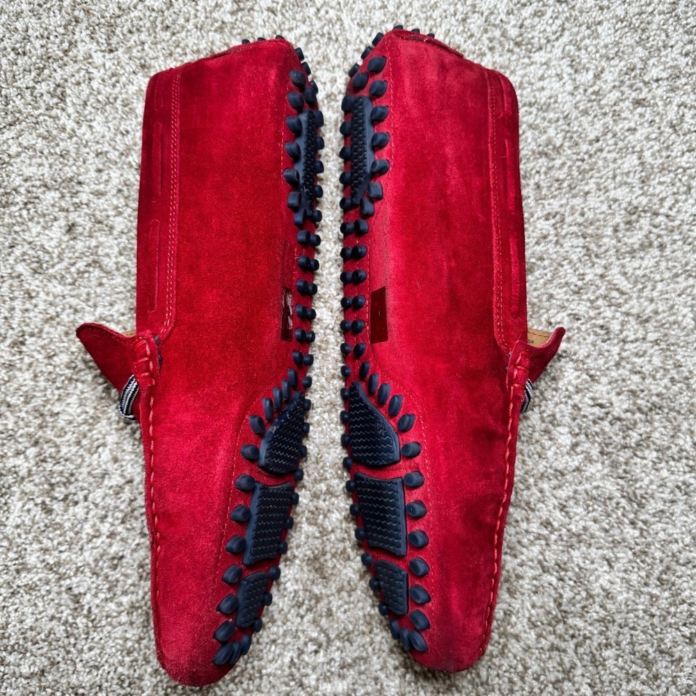 Aldo‎ Mens Red Suede Driving Loafers Anchor Bit Slip On Shoes Size 10 US 43 EUR - Picture 7 of 12